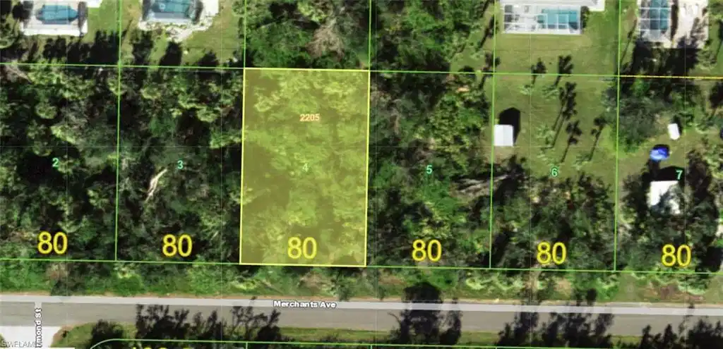 Image 1: Aerial Parcel Map. Displaying the outline and identifying number for the property