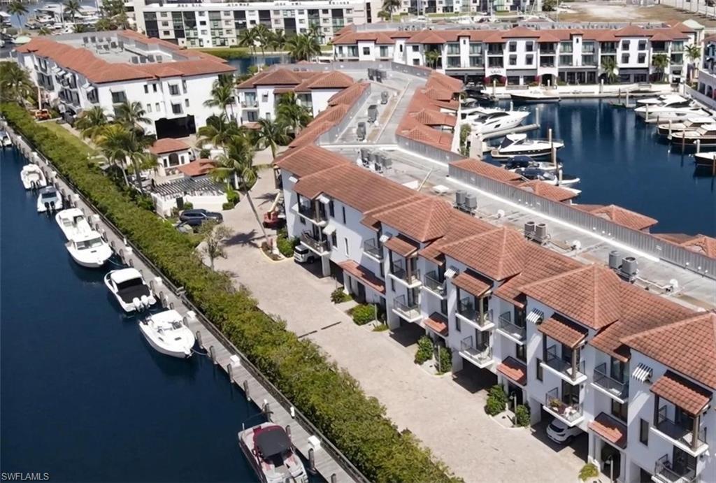 Image 1: Aerial view Slip C-7 in Curlew Canal at The Naples Bay Resort