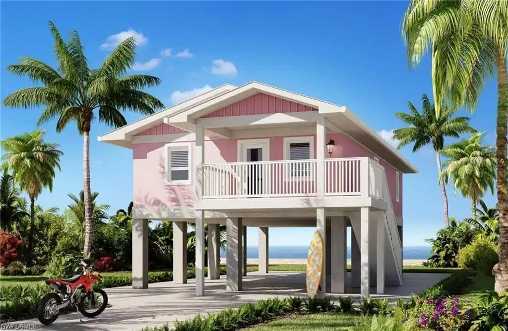Image 1: 3D rendering of potential elevated home design for this property- virtually enhanced