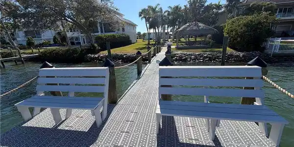 Image 3: Dock with a water view and a gazebo