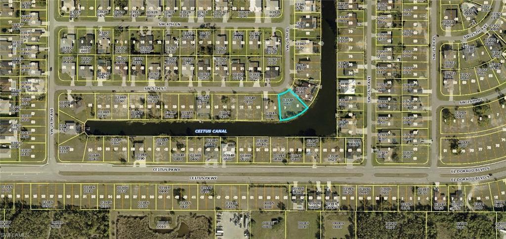 Image 1: Aerial map of property and surrounding area featuring property parcel outlined