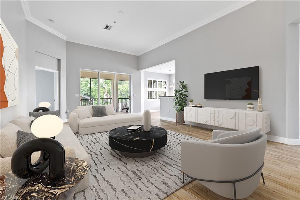 Image 3: Photo includes reality renovation/ staging to showcase the possibility of the living room. Design services included with purchase!