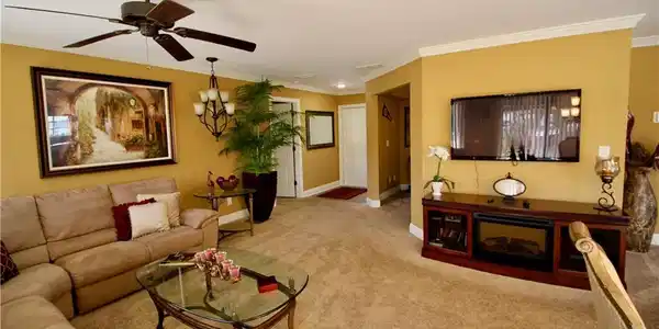 Image 2: Living room with crown molding