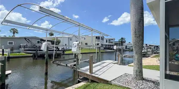 Image 2: Composite Dock with canopy, electric and water