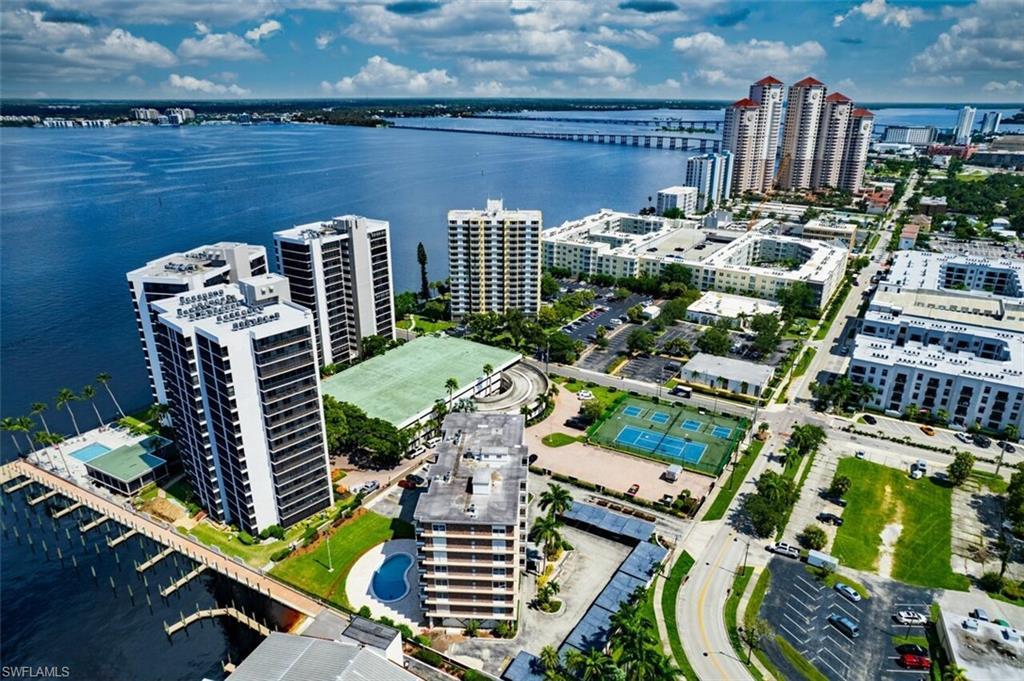 Image 3: View of urban area featuring a view of the Caloosahatche and the bridges