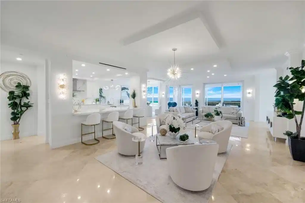 Image 1: Great Room with Panoramic Water Views