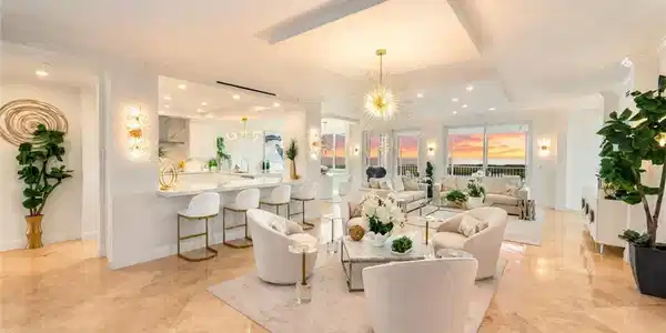 Image 2: Great Room at Sunset