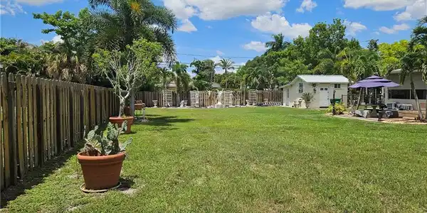 Image 4: Lot looking front to back. House, shed and driveway are on the lot next door - 865 103rd Ave N.
