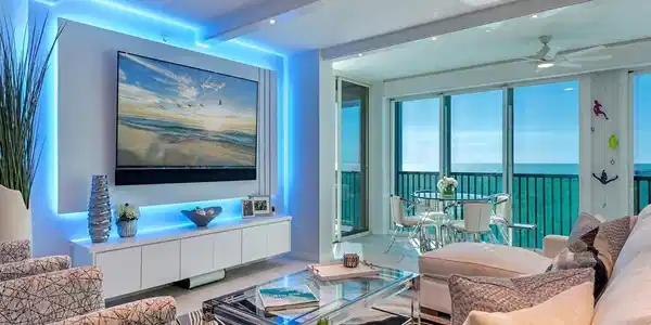 Image 3: Relax or entertain in this unique floor plan with 2 separate living areas