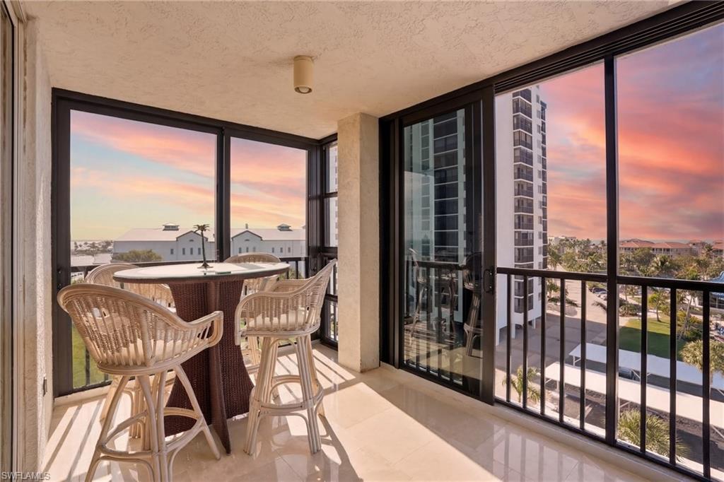 Image 3: View of balcony at dusk - Virtually Edited Image