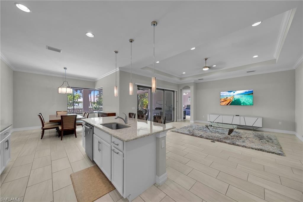 Image 3: Chef Kitchen leading into Great Room