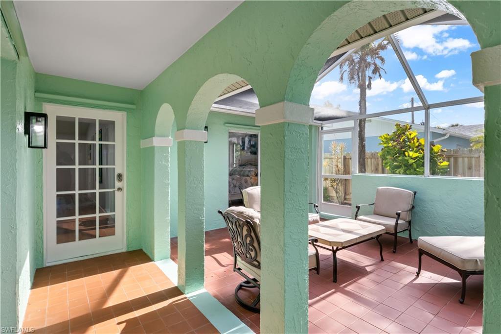 Image 4: This courtyard is MAGIC!!  Behind door # 1 is a separate guest bedroom and bathroom with two private entrances.  The main home is behind door # 2!  A perfect setup for a VRBO!