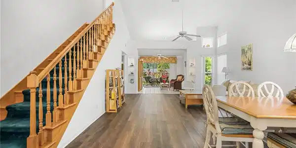 Image 4: Spacious great room has vaulted ceilings, great light and so much room!