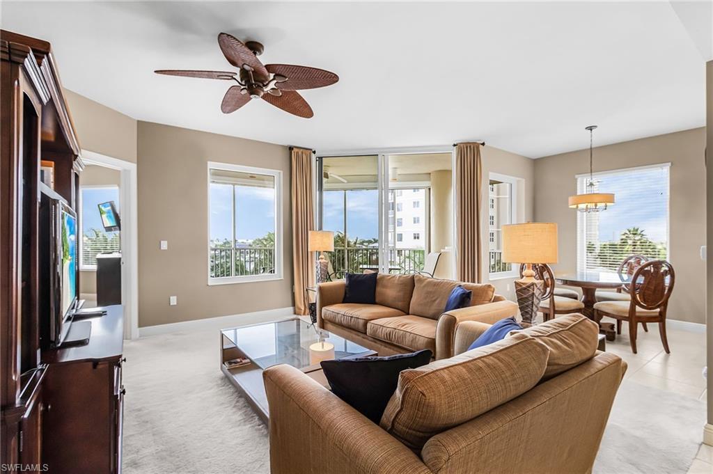 Image 2: Living room featuring ceiling fan and baseboards