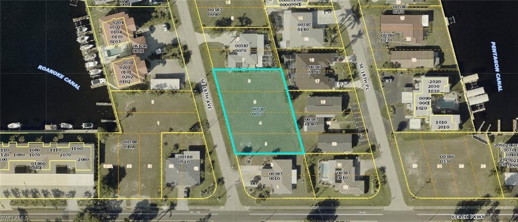 Image 1: Aerial map of property and surrounding area with property parcel outlined