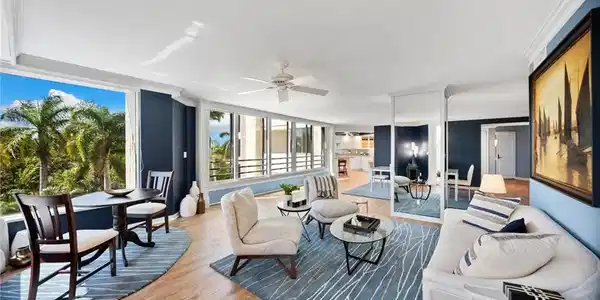 Image 4: Boasting a breathtaking view of the tranquil untouched nature preserve & lush swaying palm trees&mdash;your very own tropical oasis in the coveted &ldquo;Heron at Pelican Bay.&rdquo;