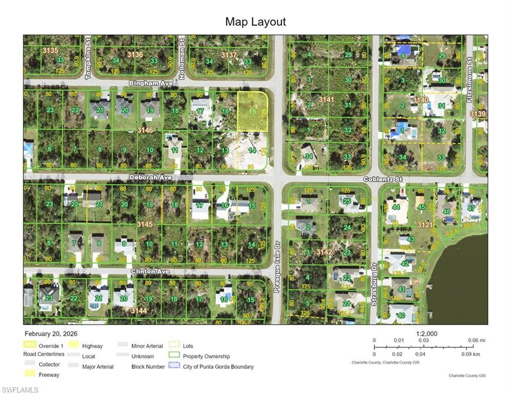 Image 2: Aerial overview of property's location with property boundaries highlighted