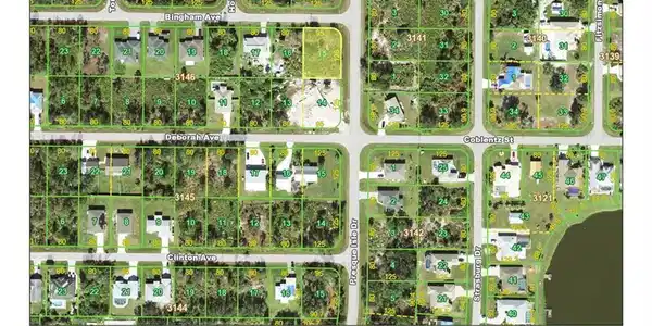 Image 2: Aerial overview of property's location with property boundaries highlighted