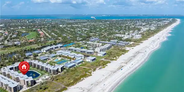 Image 2: Sundial East aerial view Sanibel Beach.