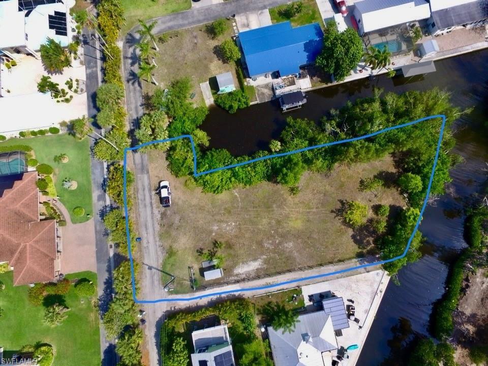 Image 1: Aerial view of property's location with property parcel outlined
