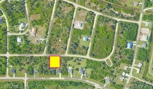 Image 4: Aerial map of property and surrounding area with property parcel outlined