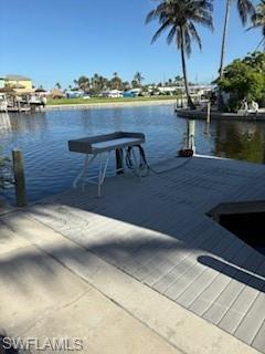 Image 4: Dock area featuring a water view and boat lift