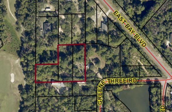 Image 1: Green Three aerial with lot lines marked