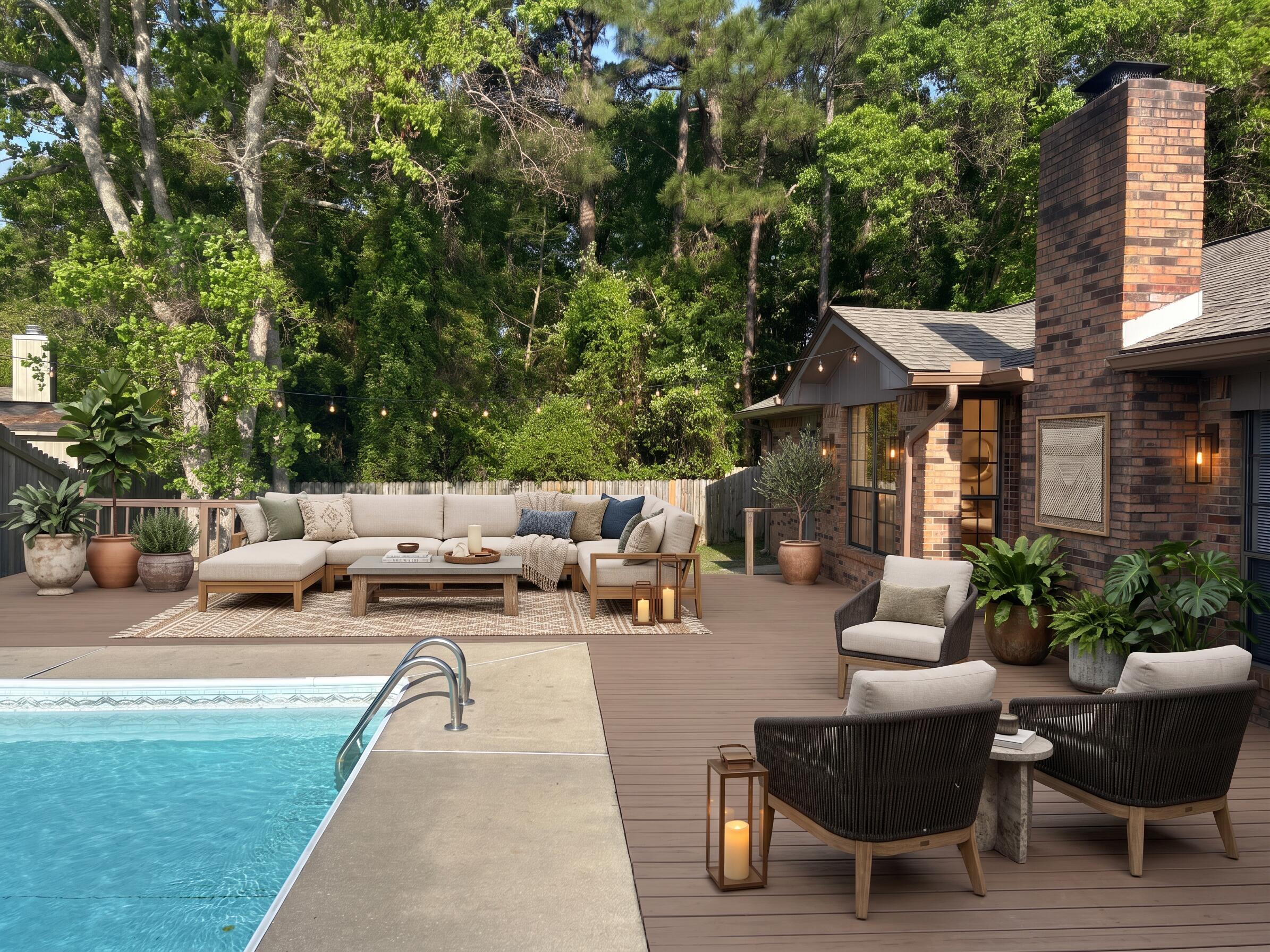 Image 2: staged pool area