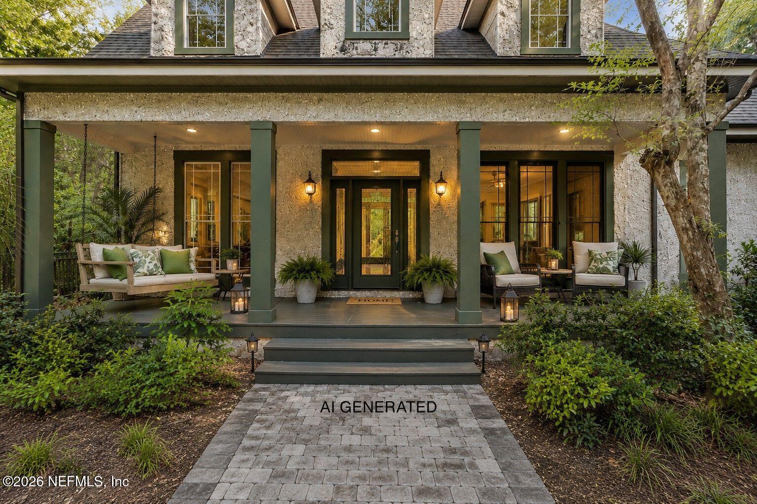 Image 3: AI Generated front porch