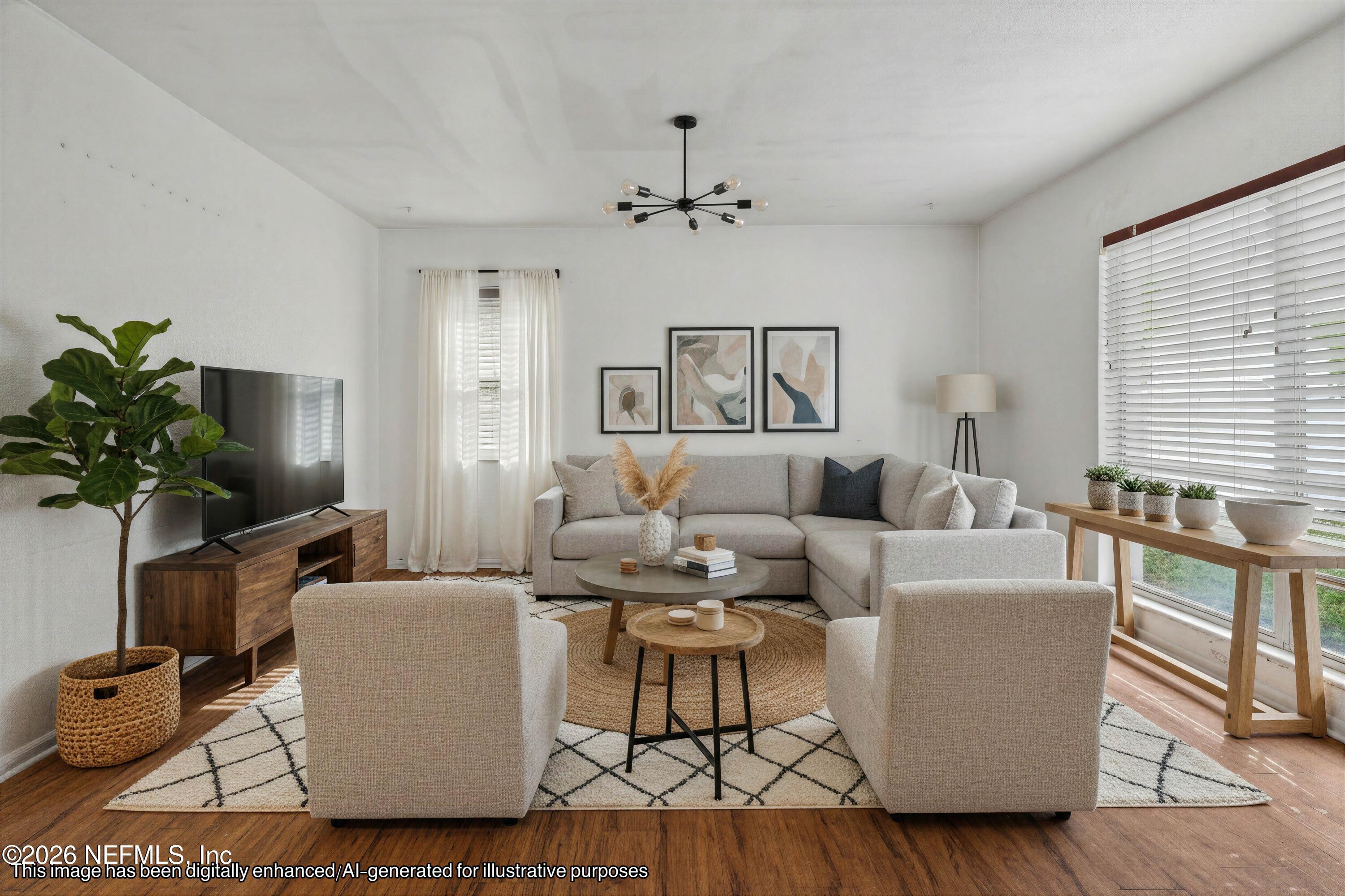 Image 4: Living Room Virtually Staged