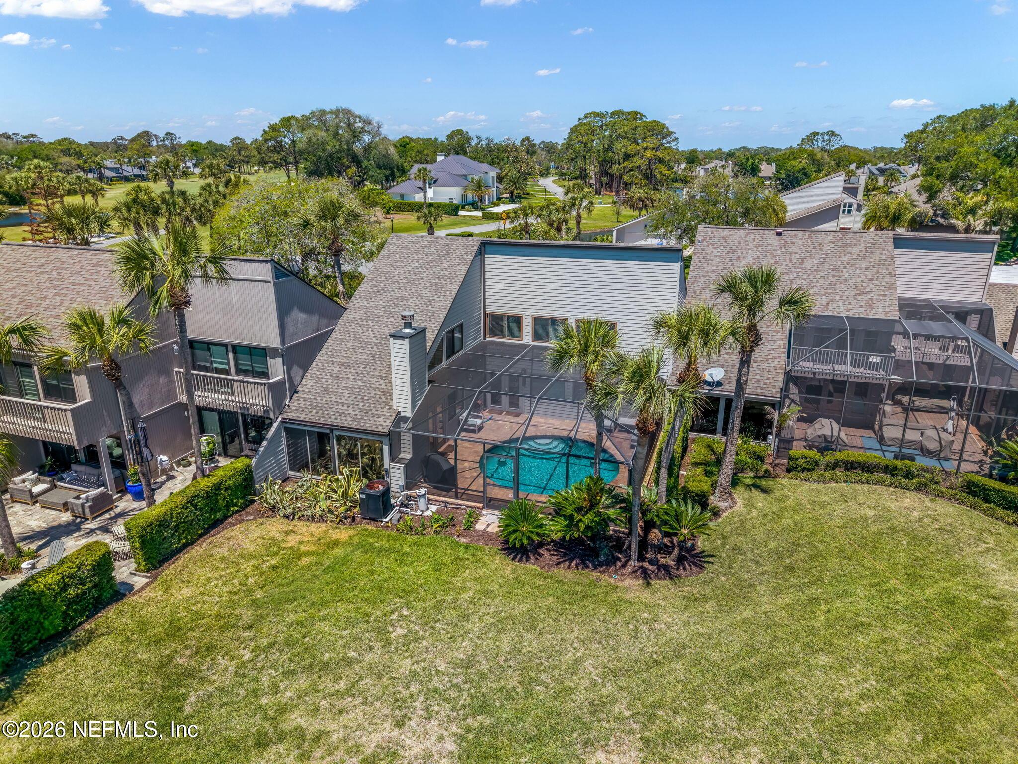 Image 2: Aerial View of the Townhome
