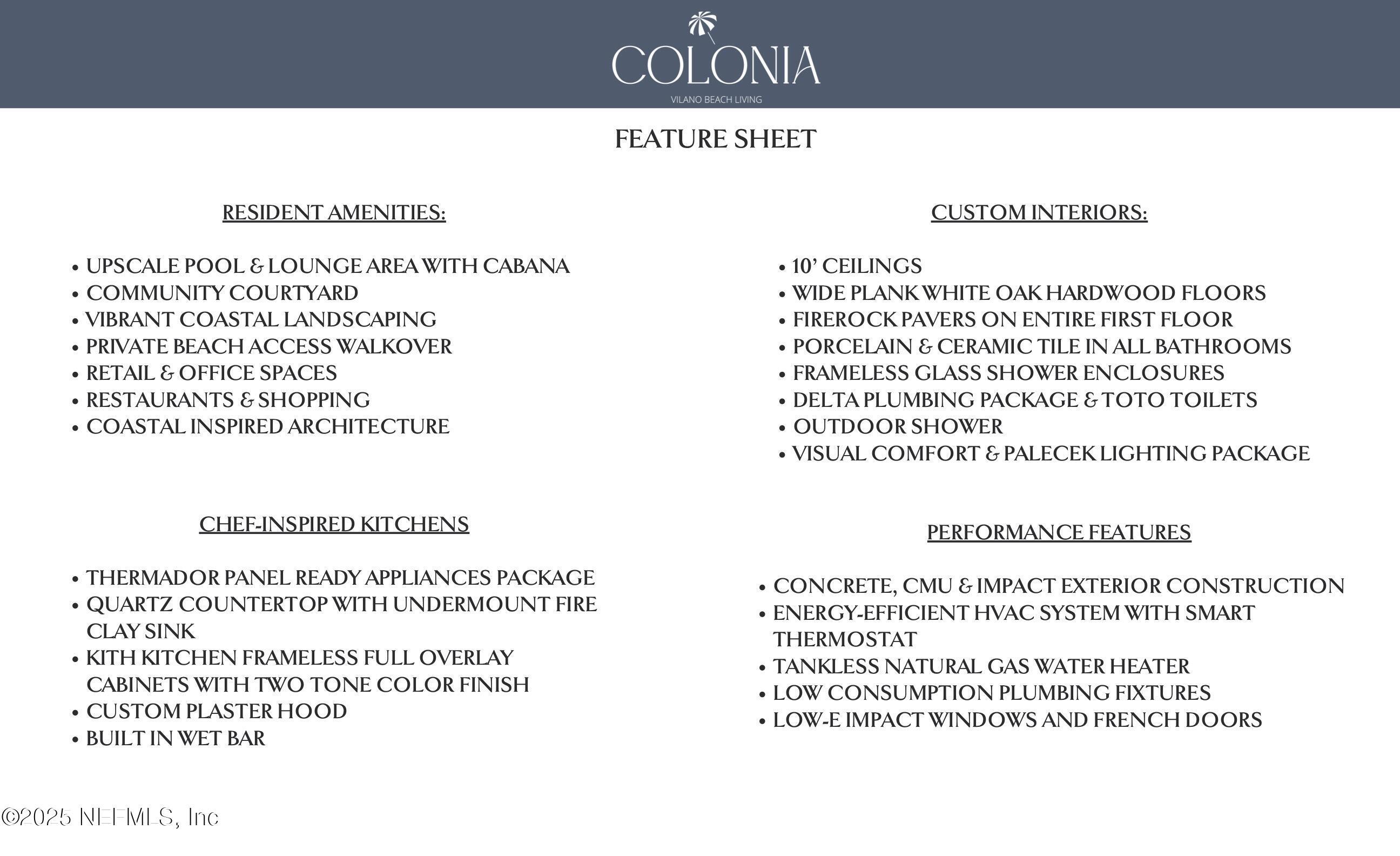 Image 2: Oceanfront Feature & Appliance Sheet (d