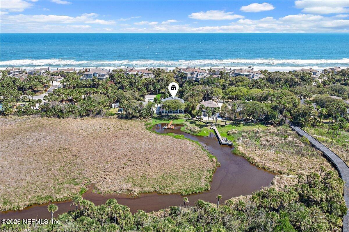 Image 2: Aerial East to Ocean and Rear of Home