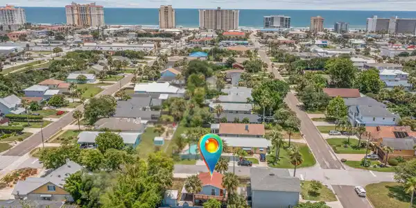Image 2: Aerial View of the Home