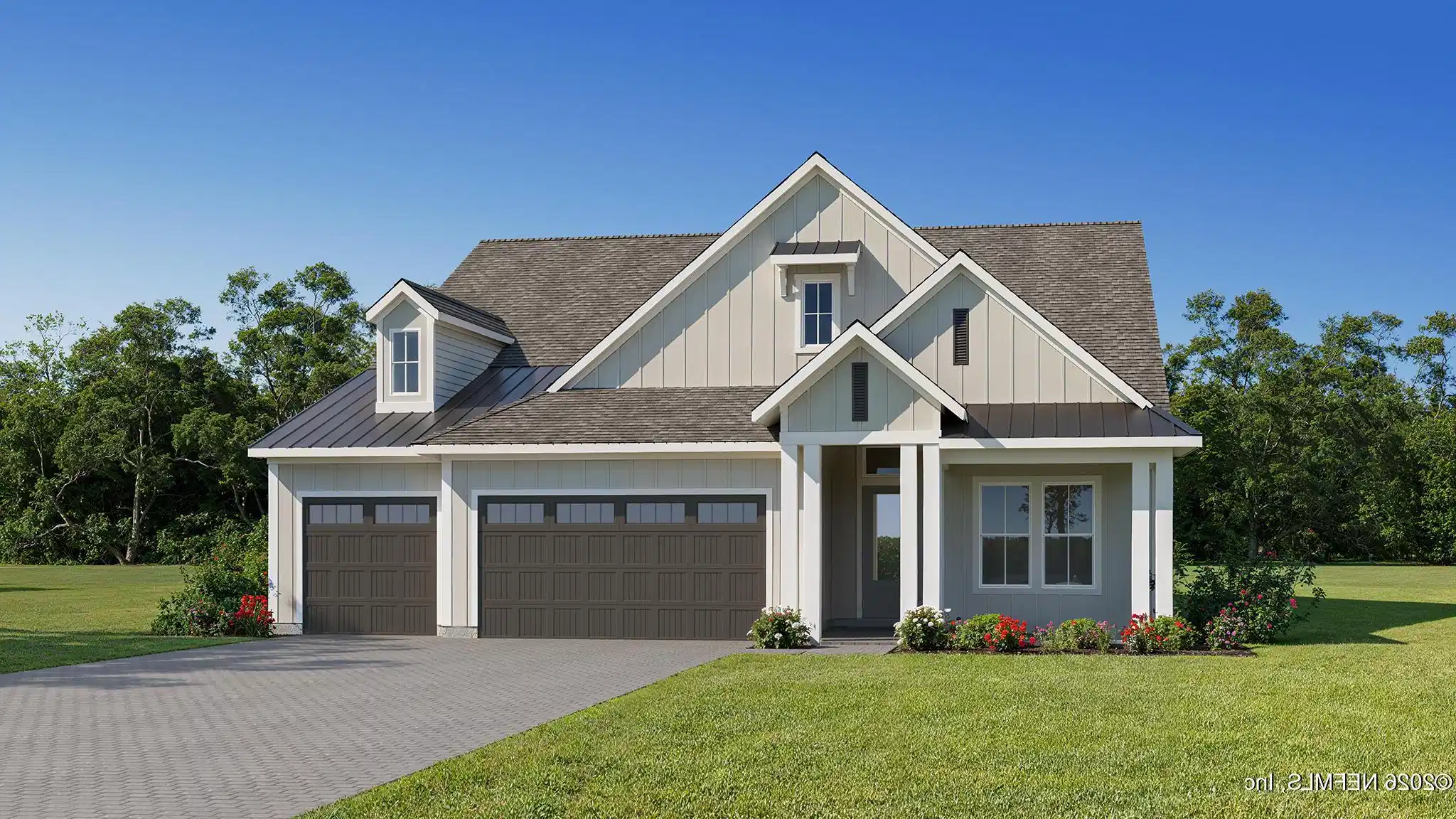 Image 1: Southern Farmhouse elevation