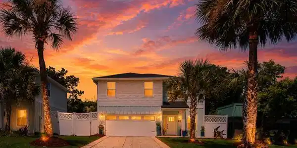 Image 2: Sunset front of house