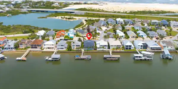 Image 2: Ariel view towards the beach