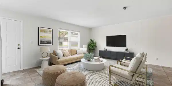 Image 2: Living Area Virtually Staged