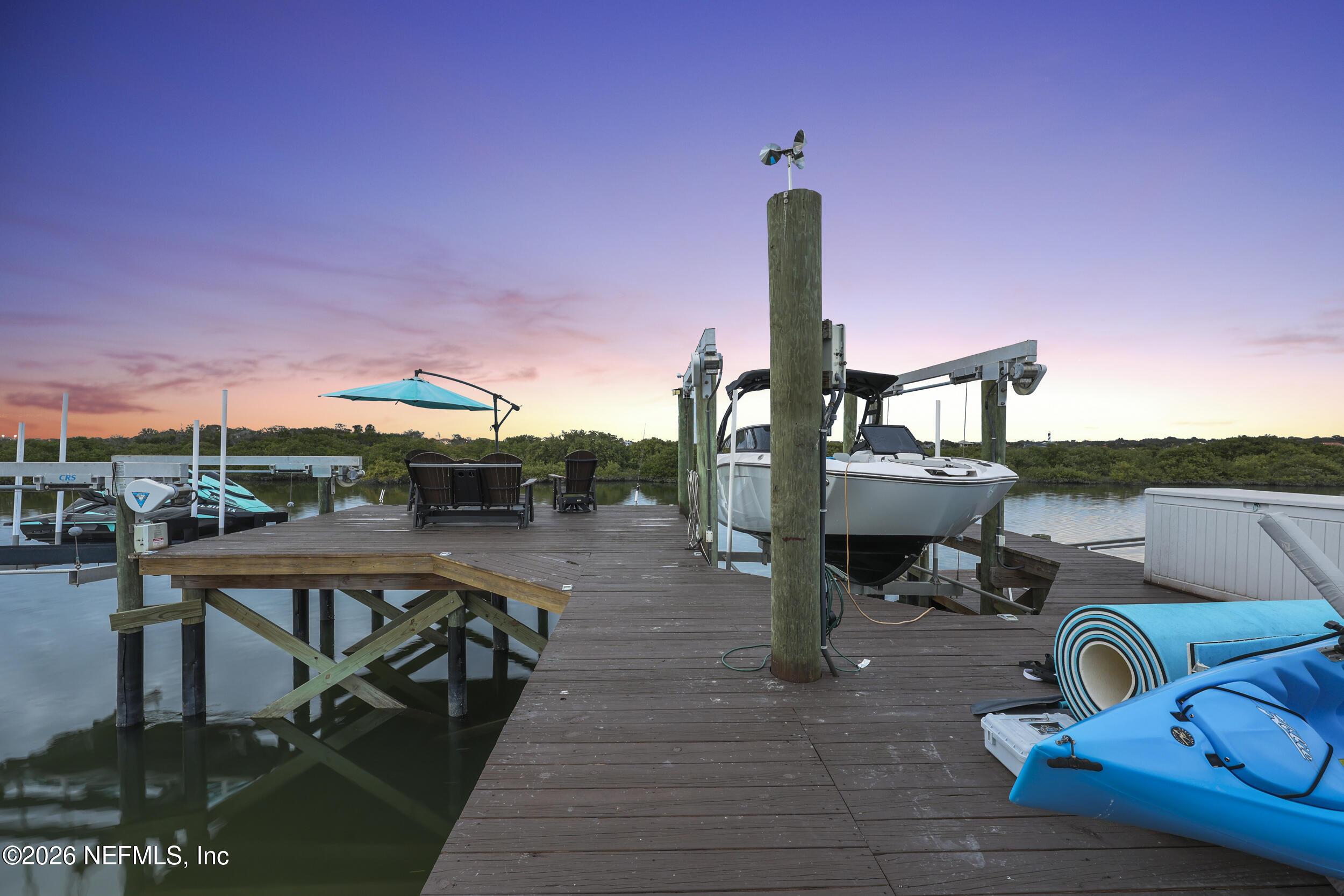 Image 4: twilight boat dock