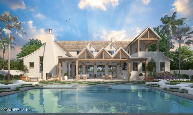 Image 3: 516 Exterior elevation 3 backyard