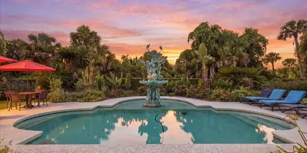 Image 2: Sunset from pool area