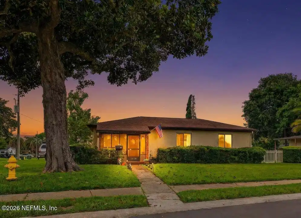 Image 1: a-twilight-front-house