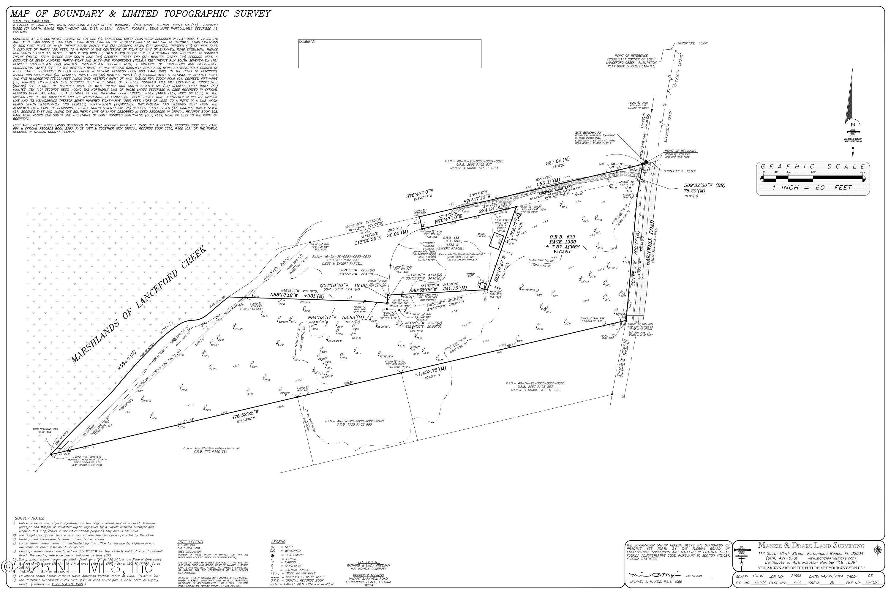 Image 3: Survey Barnwell Rd. 7 acres Freeman (ver
