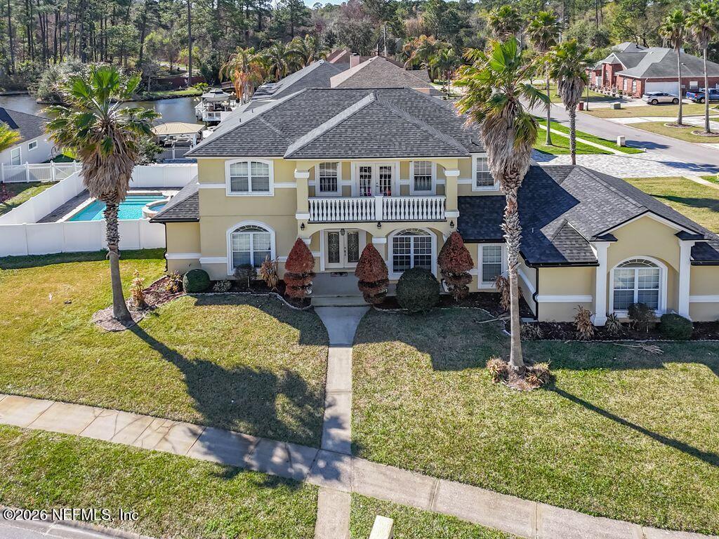 Image 2: aeriel full front with pool