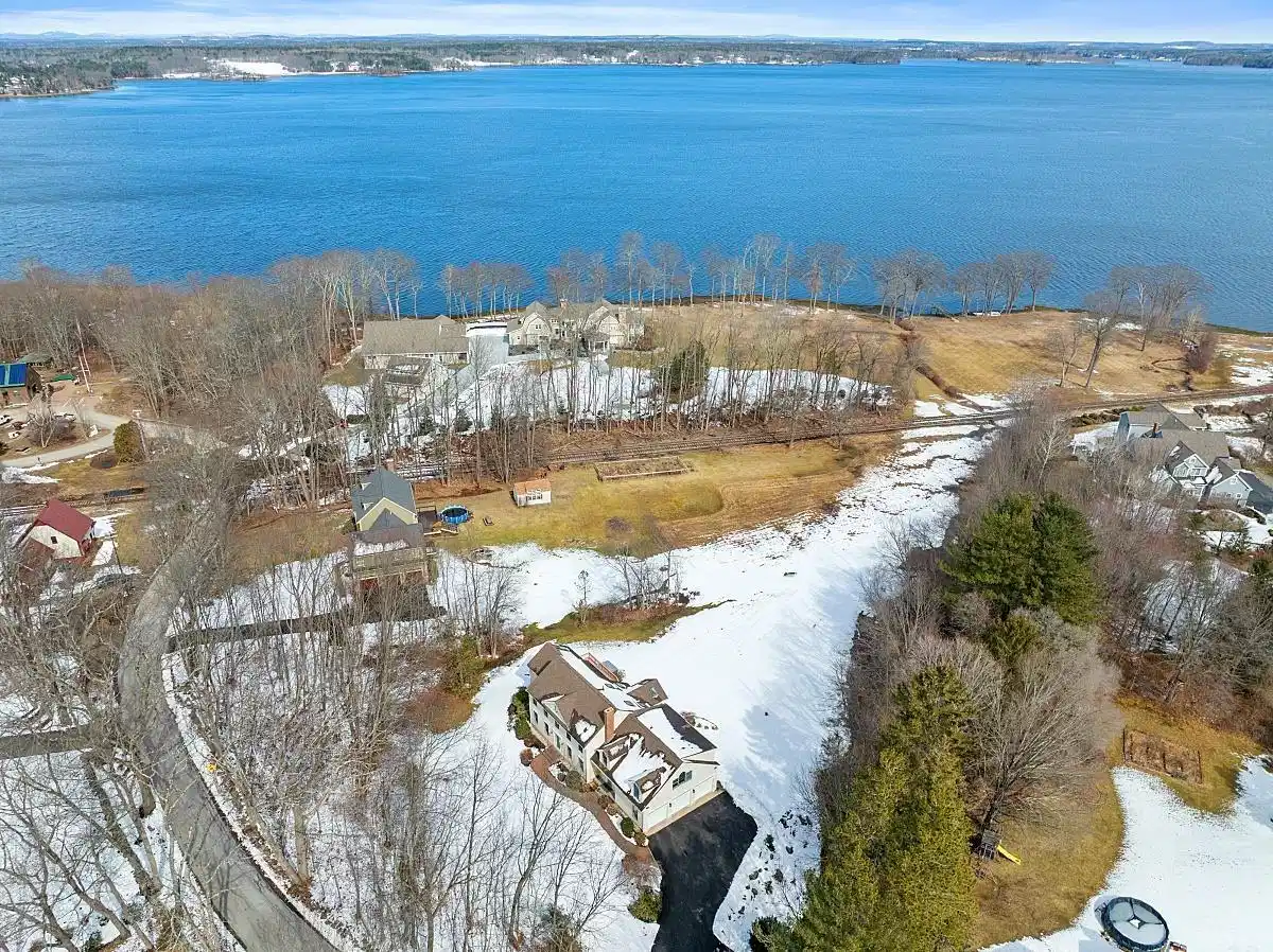 Image 1: winter aerial view of great bay Image 1: winter aerial view of great bay