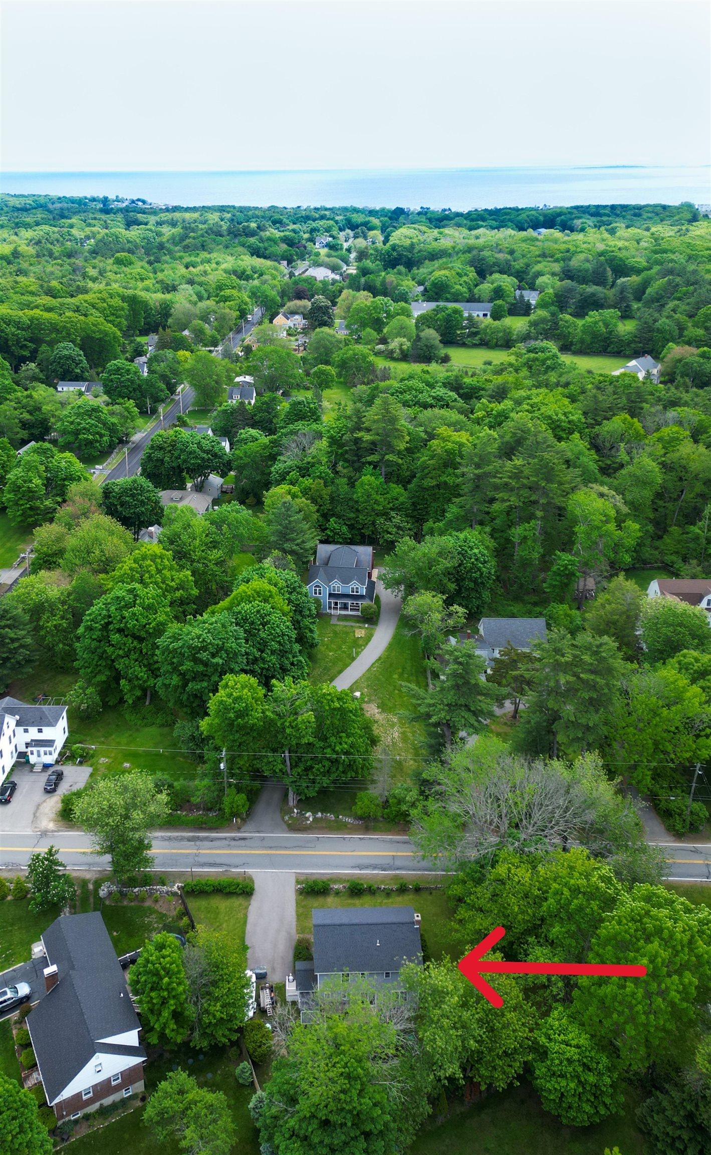 Image 4: Aerial View with beach - Edited to remove vehicles in drivew