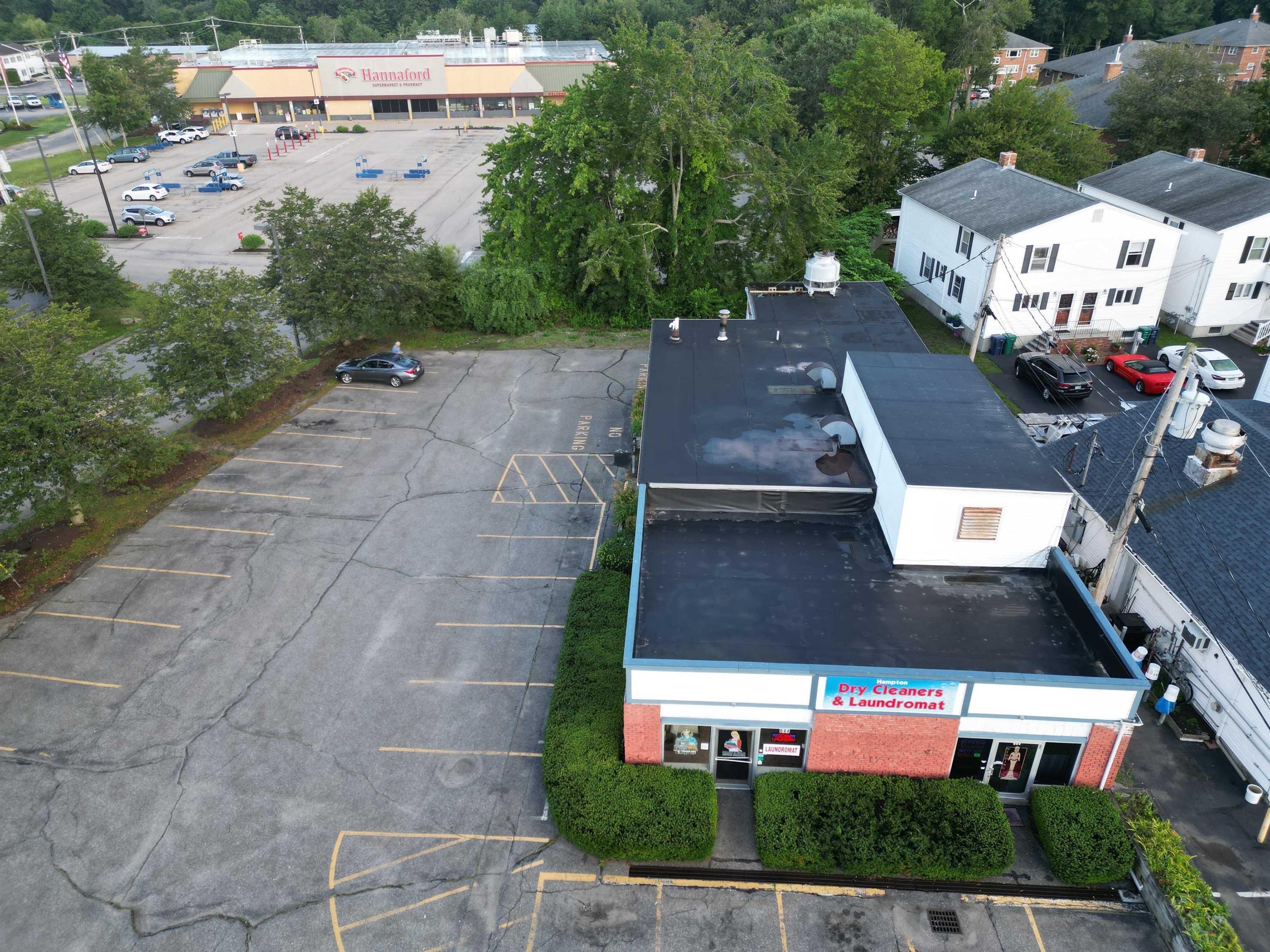 Image 0: Aerial with Hannaford Supermarkets in Background