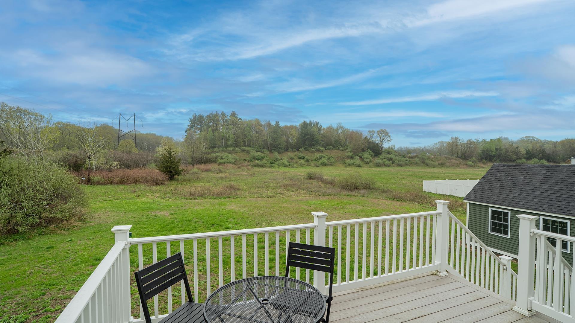 Image 1: View from your deck ! Deep private backyard large enough for a pool !