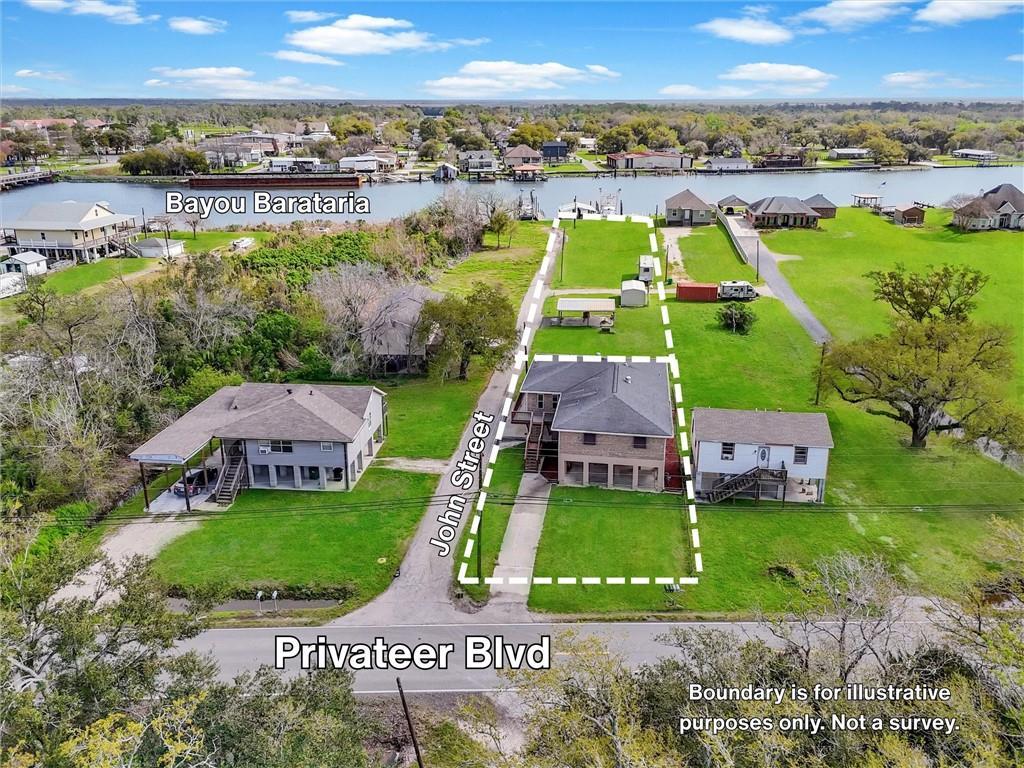 Image 3: Property line would be first white line behind hou