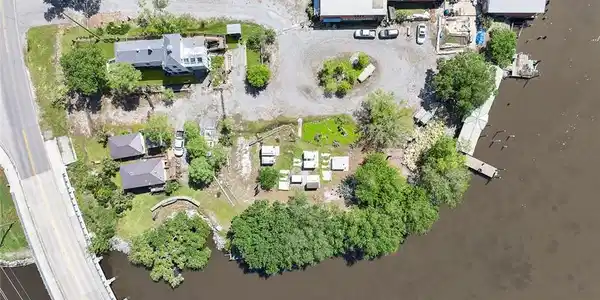 Image 3: Bird's Eye Aerial View of the Property